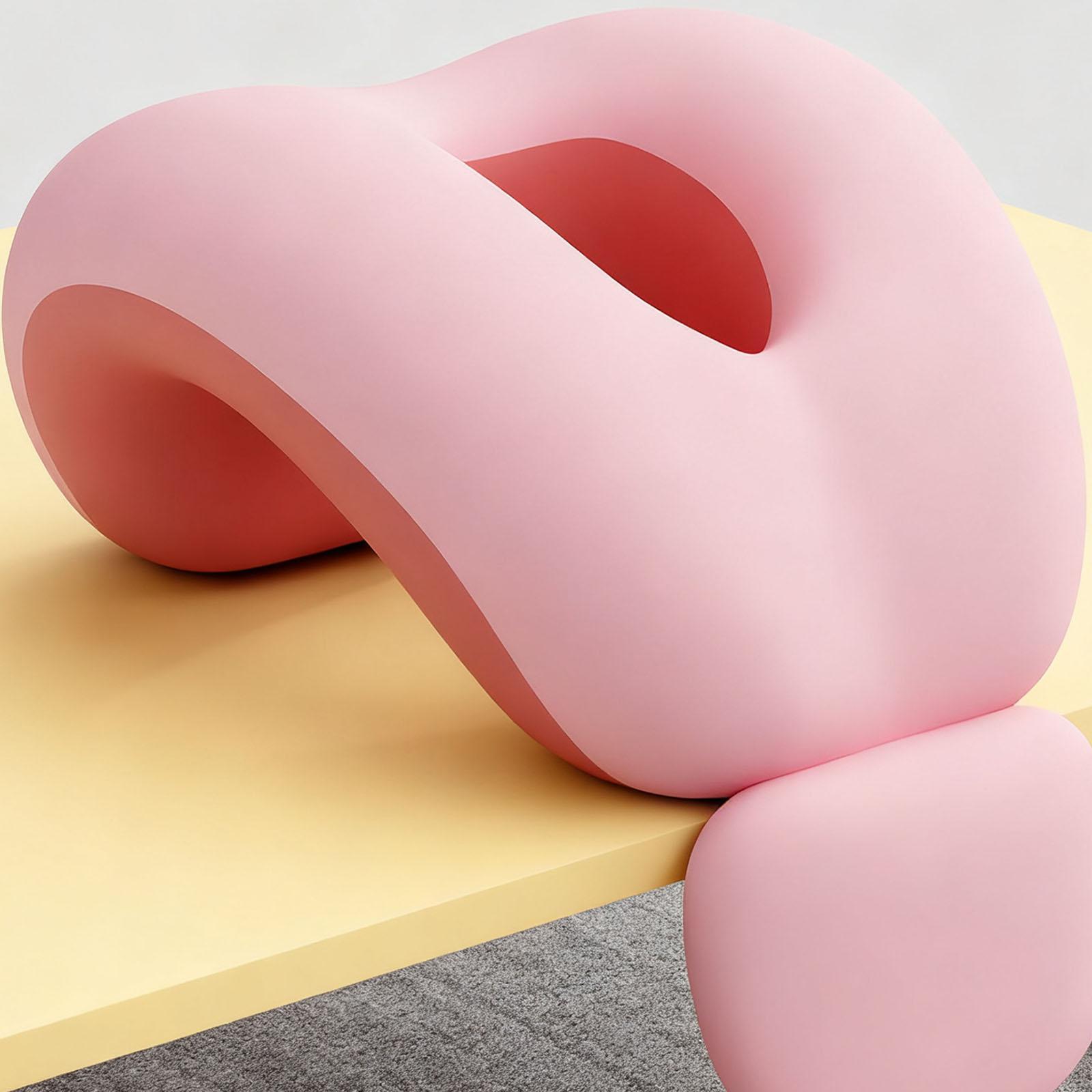 

Face Down Pillow Massage Memory Foam Comfortable Ergonomic Travel Neck Wedge рожевий