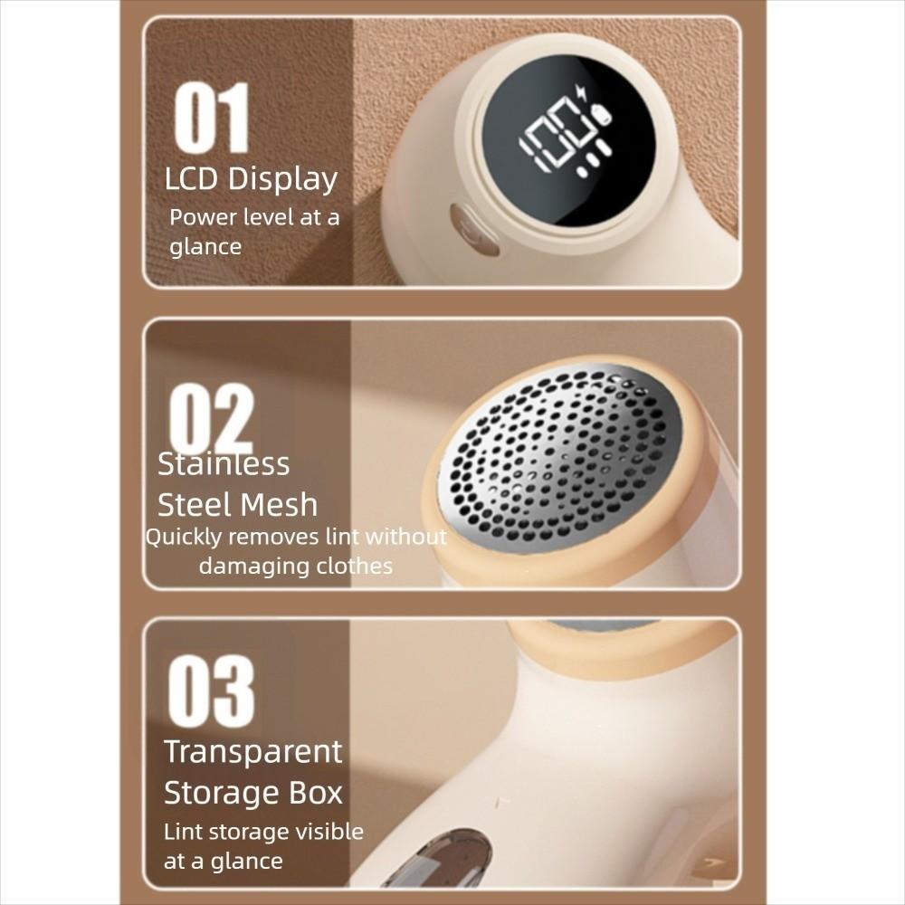 Portable Electric Lint Remover USB Rechargeable Sweater Pill Remover  for Wool Cashmere Clothes