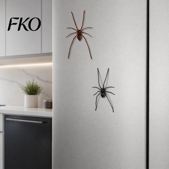 Halloween Spider Decoration 3D Fridge Magnet, Spooky Realistic Magnetic for Refrigerator, Car Surface, Garage Door, Parties, Office Pranks Themed