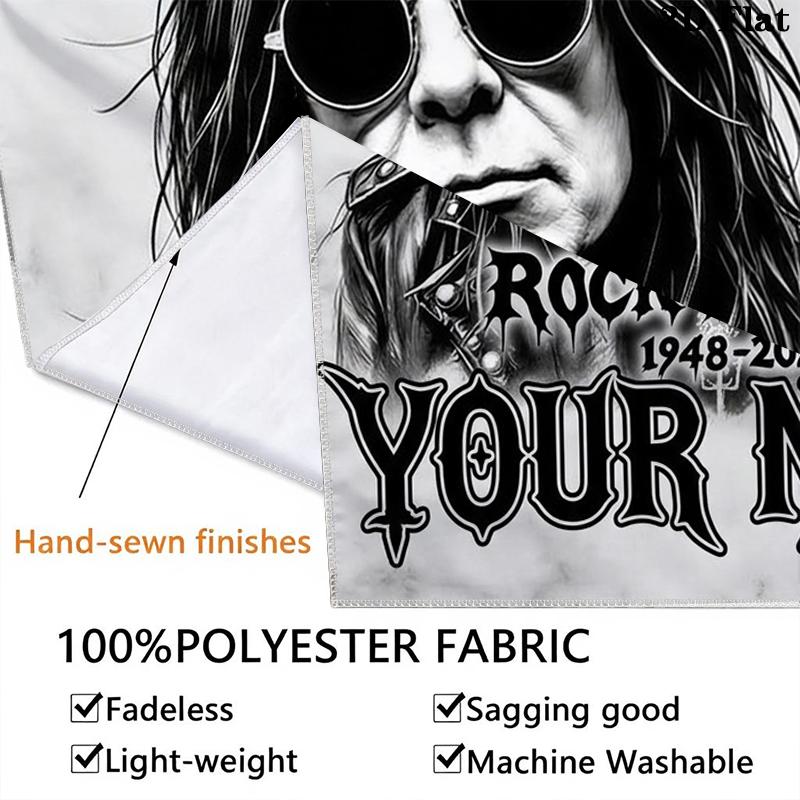 Custom Name Ozzy Osbourne Wall Tapestry Aesthetic Wall Hanging Printed Fabric Blanket Decorative Tapestries for Bedroom Living Room Home Decor