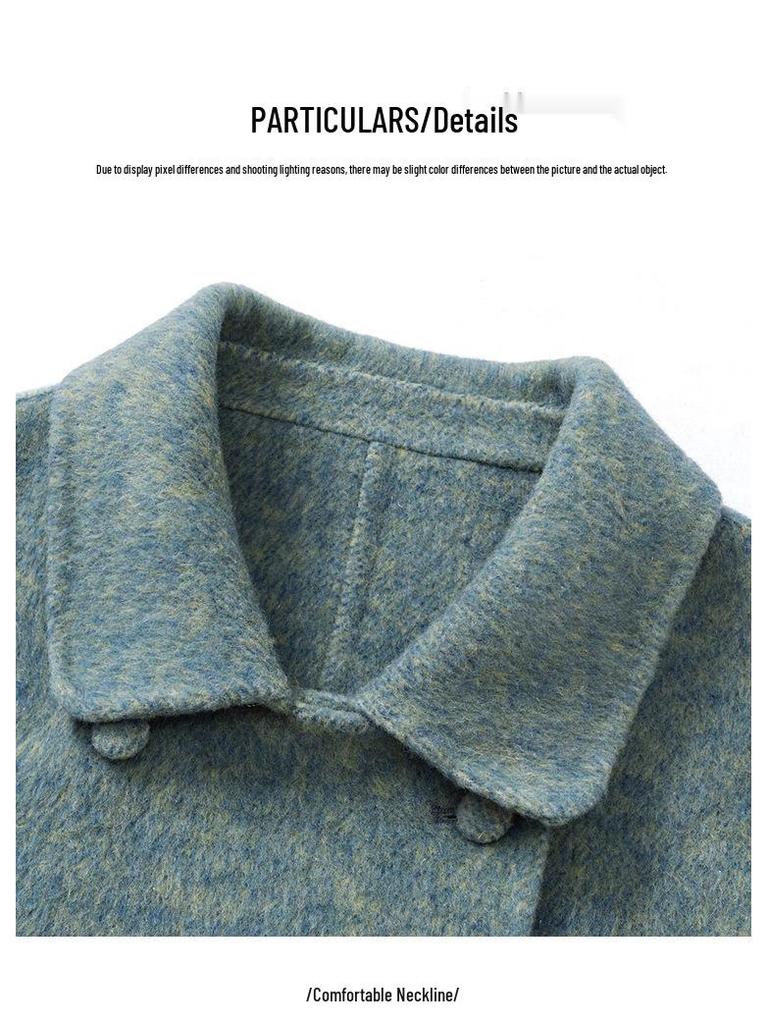Princess Sister: Elegant A-line Double-Faced Wool Coat for Women - Autumn/Winter 2025 Collection