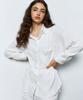 Manavis Seven Oversized Loen Shirt [White]
