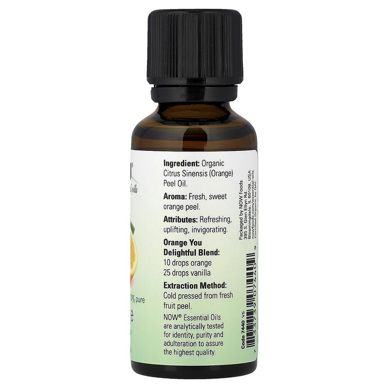 Organic Essential Oils, Orange, 1 fl oz (30 ml)