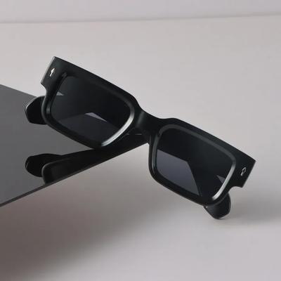 Designer Quadratische Sonnenbrille Damen Herren Retro Schwarz Sonnenbrille Luxus Persönlichkeit Brille Rechteck Spiegel Marke