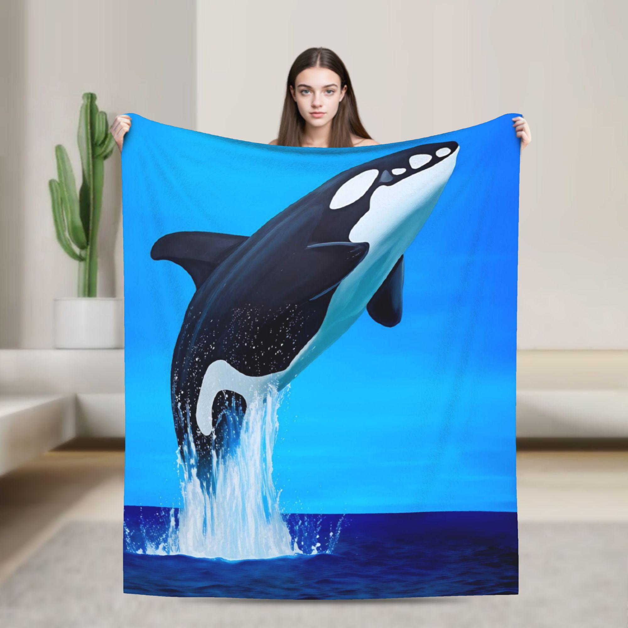 

Orcinus orca Blanket Quality Soft Comfy Throw Blanket Winter Travel Office Home Decor Funny Bedspread 75x100cm (30x40inch)