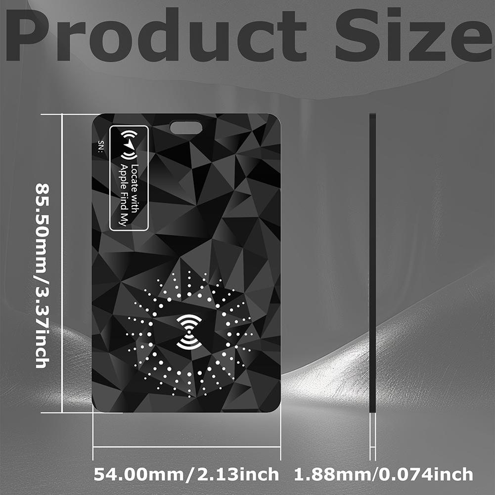 Ультратонкая карта-трекер с беспроводной зарядкой, работает с Apple Find My (Только iOS) Водонепроницаемый умный трекер для кошелька