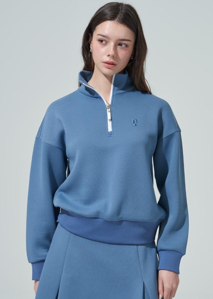 BLUDOT Loose Fit Oversized Half-Zip Pullover_Bl