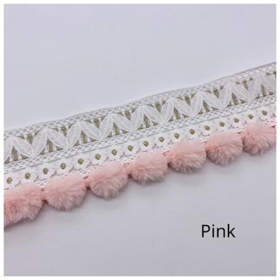 1m DIY Pom Pom Ball Tassel Fringe Trim Edging Sewing Upholstery for Curtain Trim
