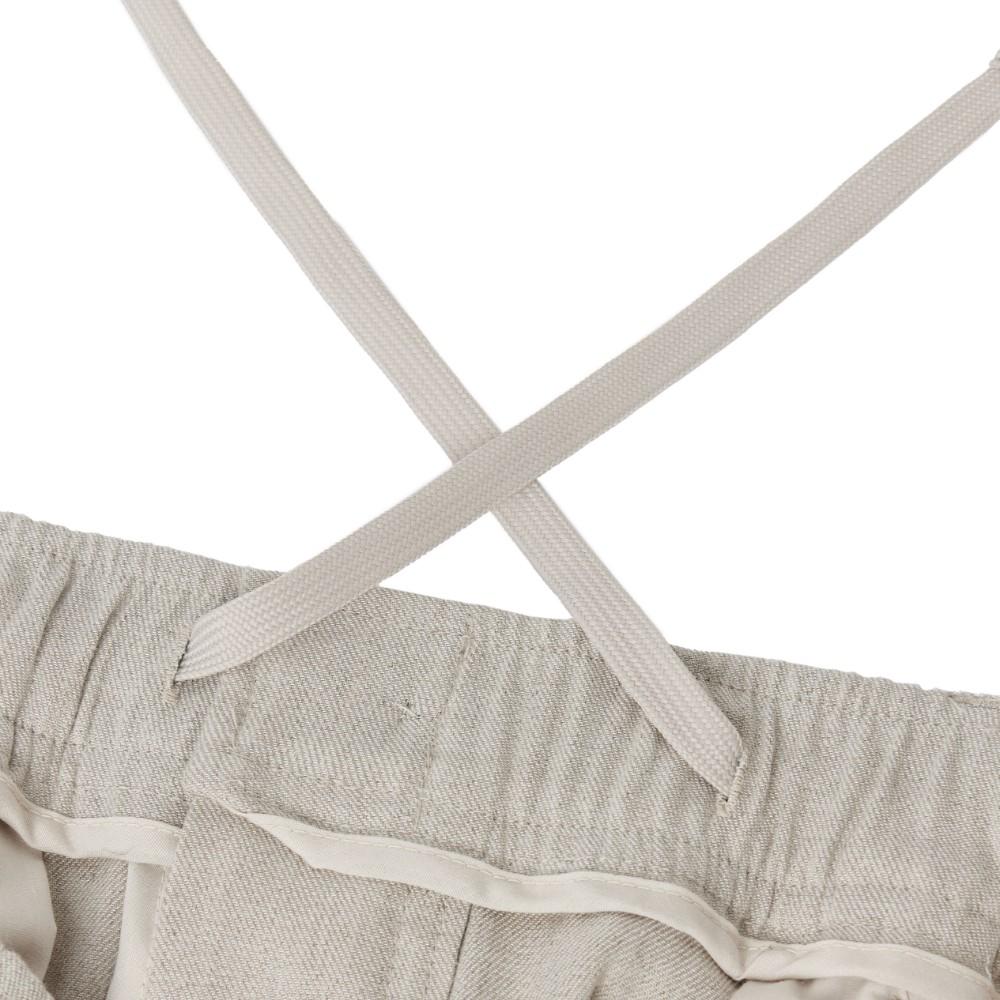 BROMPTON LONDON Linen One Tuck Trousers - Oatmeal (P252Mpt431)