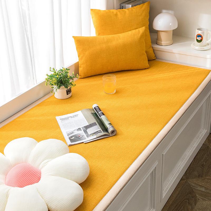 

Хлопково-льняная оконная подушка, губчатая подушка на выступе, универсальная утепленная подушка для четырех сезонов, татами, подушка для спальни, балкона, одеяло для эркера 60*180cm