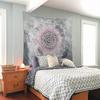 Indian Tapestry Hippie Bohemian Grey Pink Mandala Flower Tapestry Wall Hanging Bedding Tapestry