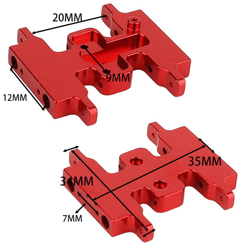 1pc Aluminum Alloy Gearbox Mount Transmission Plate Gearbox Base for SCX24 C10 JLU Deadbolt Gladiator Bronco 1/24 Crawler Car