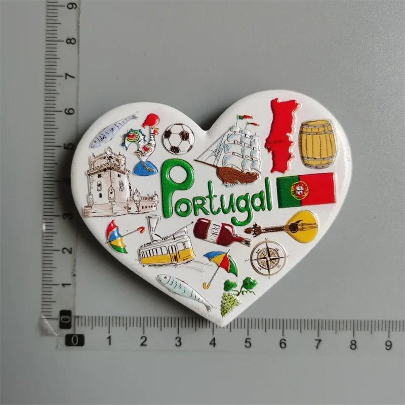 Portugal Lisbon Fridge Magnets Tourist Souvenir Resin Magnetic Refrigerator Stickers Home Decor Collection Gifts for Friends