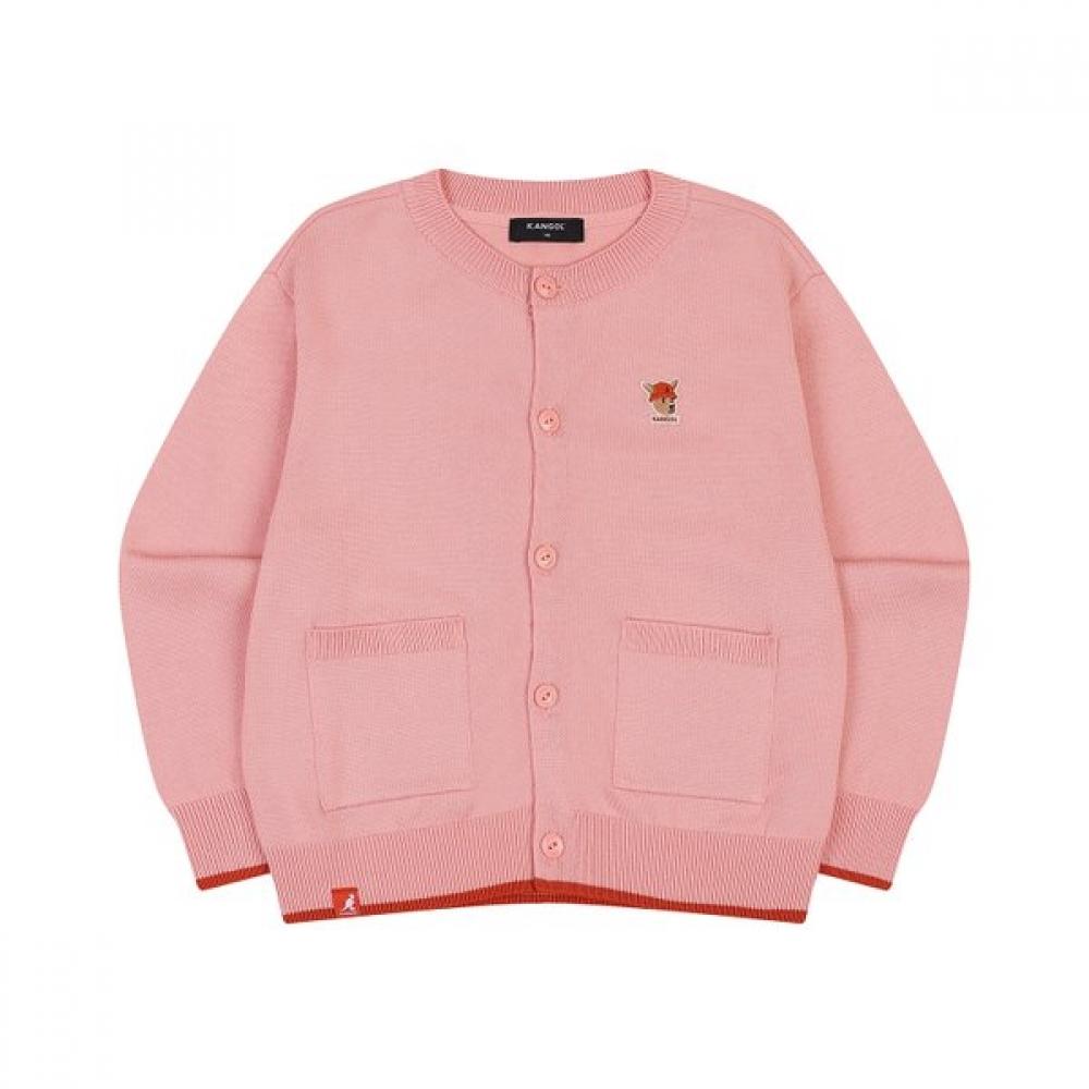 Kangol Kids Autumn Knit Cardigan Rc 0001 Pink Pink/100