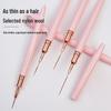 Pink Extra-Fine Liner Nail Art Brush Set with Flower Hook and Needle