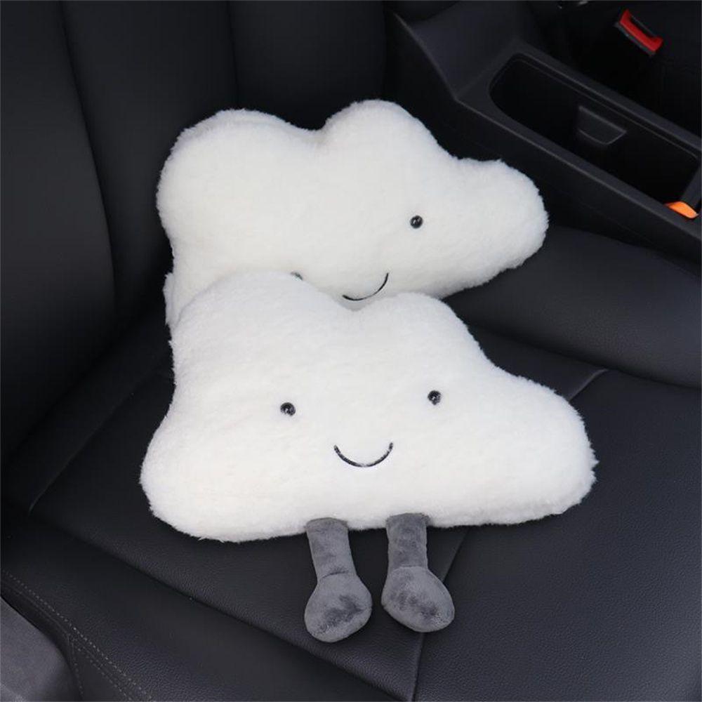 Neck Rest Plush Toys Cartoon Cloud Waist Cushion Car Seat Supports Cat Headrest Car Neck Pillow