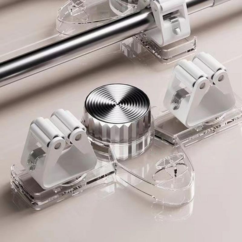 Suction Cup Broom Holder Broom Mop Hanger Mop Gripper Storage Tool Rack for Easy Storage and Organization Broom and Mop Storage