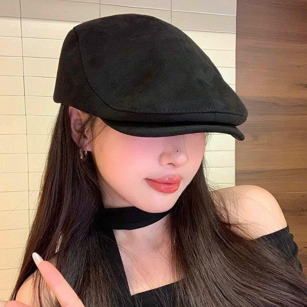 Fashion Soft Beret Hat Casual Retro Painter Hat Peaked Hat British Style Newsboy Hat Men Women