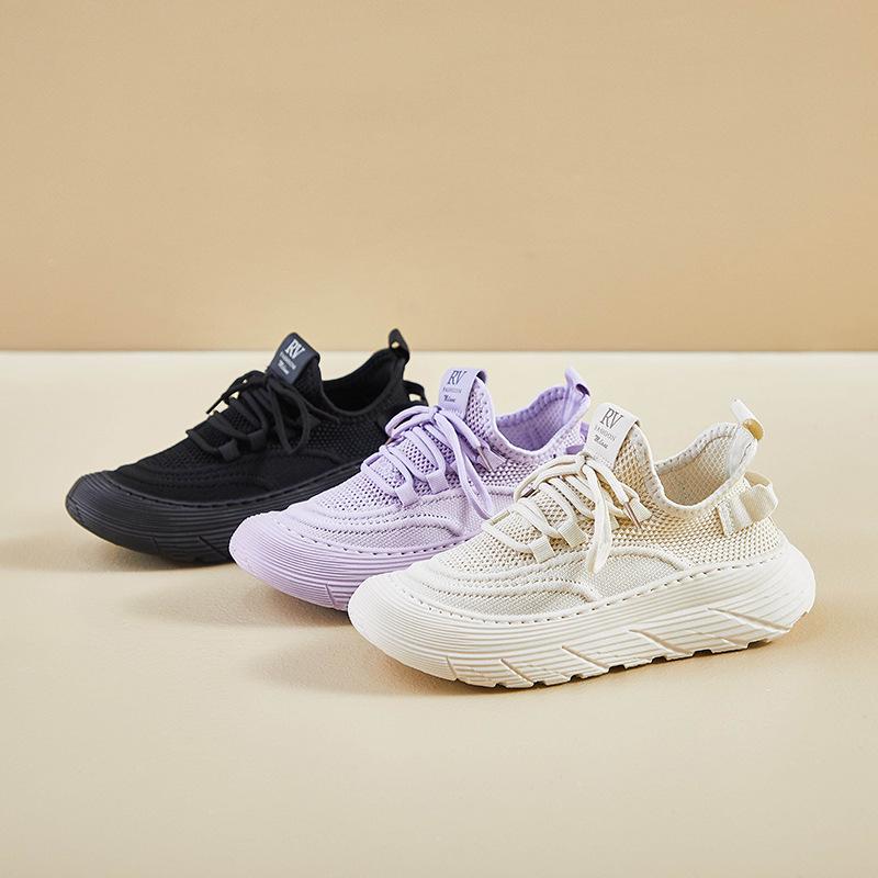 Korean version of flying woven shoes summer new student sports shoes mesh breathable fitness running casual A5001
