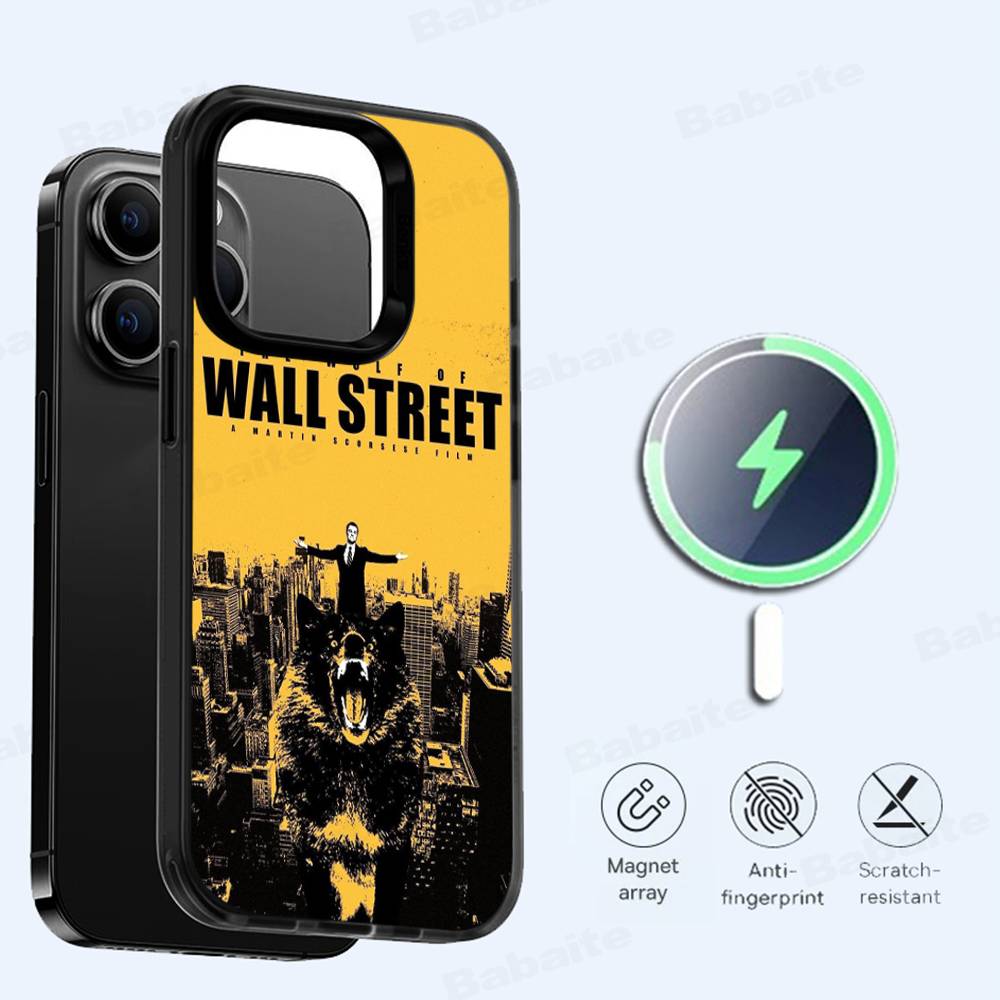 TV The W-Wolf Of W-Wall S-Street Magnetic Phone Case For IPhone 16 15 14 13 12 11 17 Pro Max Plus Wireless Charge Cover