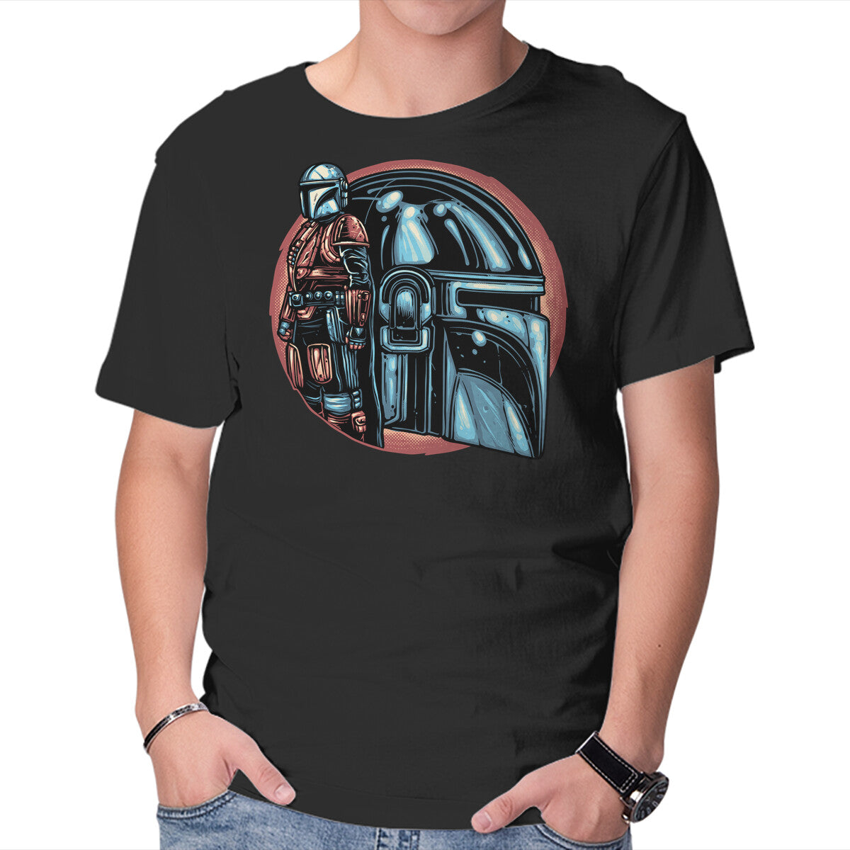 Unisex Crew Neck T-Shirt Bounty Hunters Code Graphic Short Sleeve Casual Tee XL