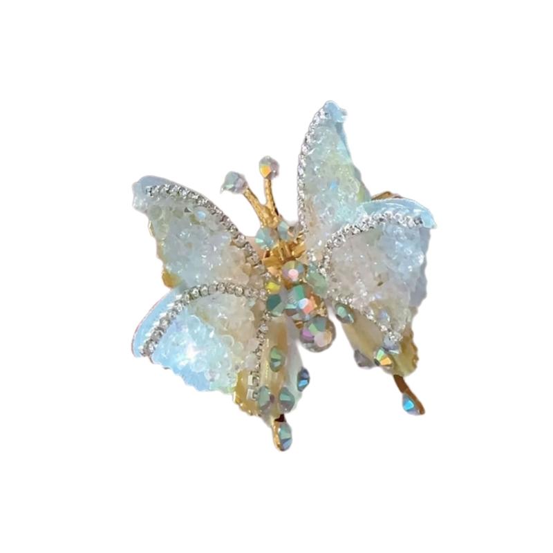 Flying Butterfly Hair Clip for Girls 3D Moving Wing Hairpins Rhinestones Barrettes Hair Styling Accessories for Women
