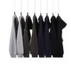 New Turtleneck Solid Color Hooded Zipper Sweater Men's Autumn and Winter Big Fur Ring Loose Casual Hoodie