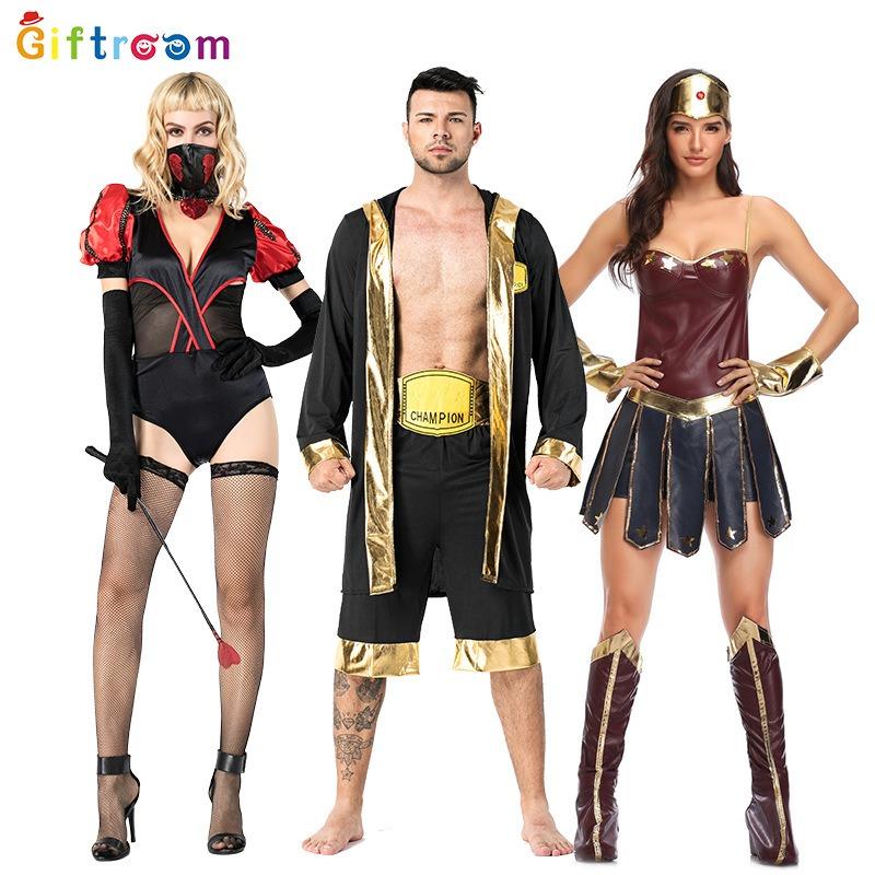 Westliche Festival Maskenball Kostüme für Erwachsene Männer und Frauen Cäsar Königlicher Samurai Antiker Männlicher General Kostüme