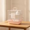 Small Animal Carrier Ventilated Portable Hamster Cage Easy to Clean for Short Trips Blue