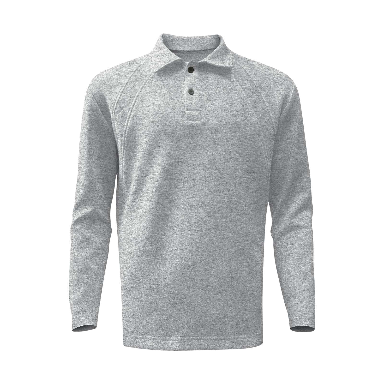 

Мужской однотонный топ с лацканами на пуговицах, повседневная спортивная футболка с длинным рукавом облегающего кроя XXXL