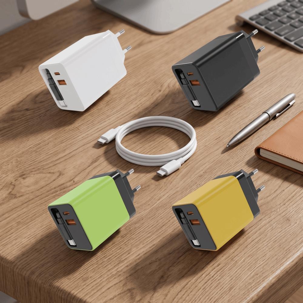 Telescopic Cable USB Type C Charger 80W Power PD Fast Charging Phone Charger Office Charging