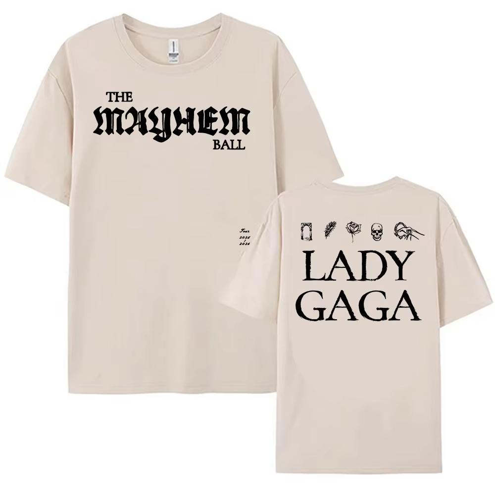 Das MAYHEM Ball T-Shirt Kurzarm Baumwolle Herren T-Shirts Lässig Sommer Sänger Druck Teeshirt Rundhals Locker Herren Damen T-Shirt