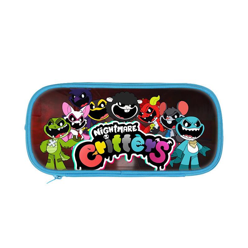 Nightmare Critters Double Layer Pencil Case With Nylon Material For Students And Kids