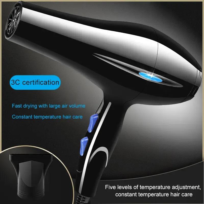 Professional Negative Ion Hair Dryer, Quick Drying, Hot and Cold Air, with Concentrated Air Nozzle, Suitable for Home Use