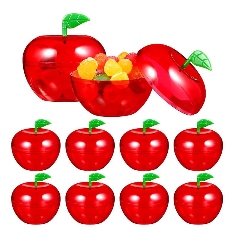 5Pcs Apple Container Christmas Party Supplies Apple Gift Storage Candy Box Snow White Party Apple Gift Wedding Decoration