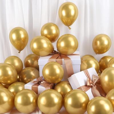 100 pezzi 5 pollici Palloncini in Lattice Metallizzati Cromati Oro Argento Palloncini Metallo Festa di Compleanno Gonfiabili Globos Forniture Decorazioni Matrimonio