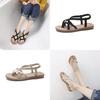 Casual Summer Flat Slides For Women With Rubber Sole And Low Heel For Beach And Travel