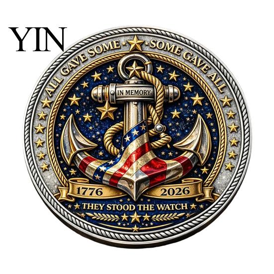 They Stood The Watch Challenge Coin Guardians of Sea Coin, Souvenir Coast Guard Double-sided Engraved Collectible Gift for Navy Veteran Keepsake