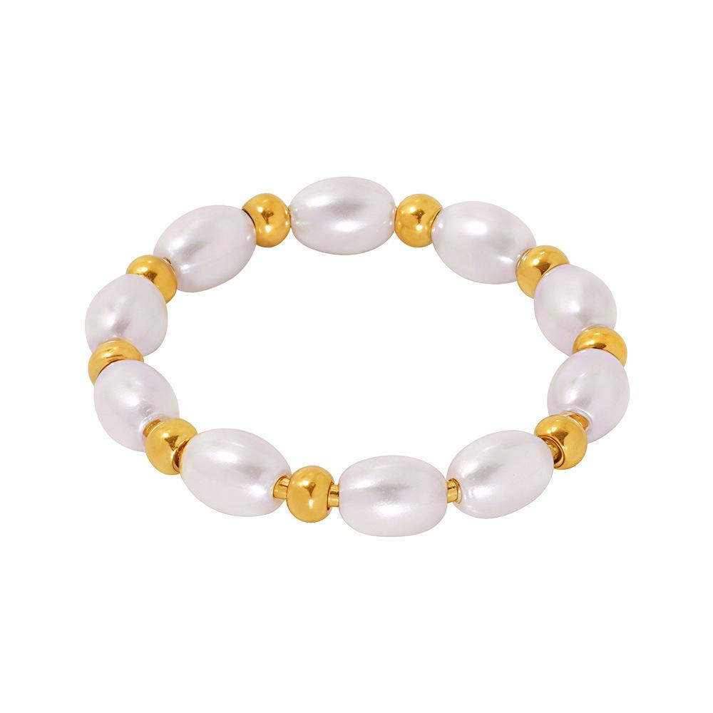 18k Gold Plated Pearl Bead Handmade Ring - Versatile, Fashionable Jewelry