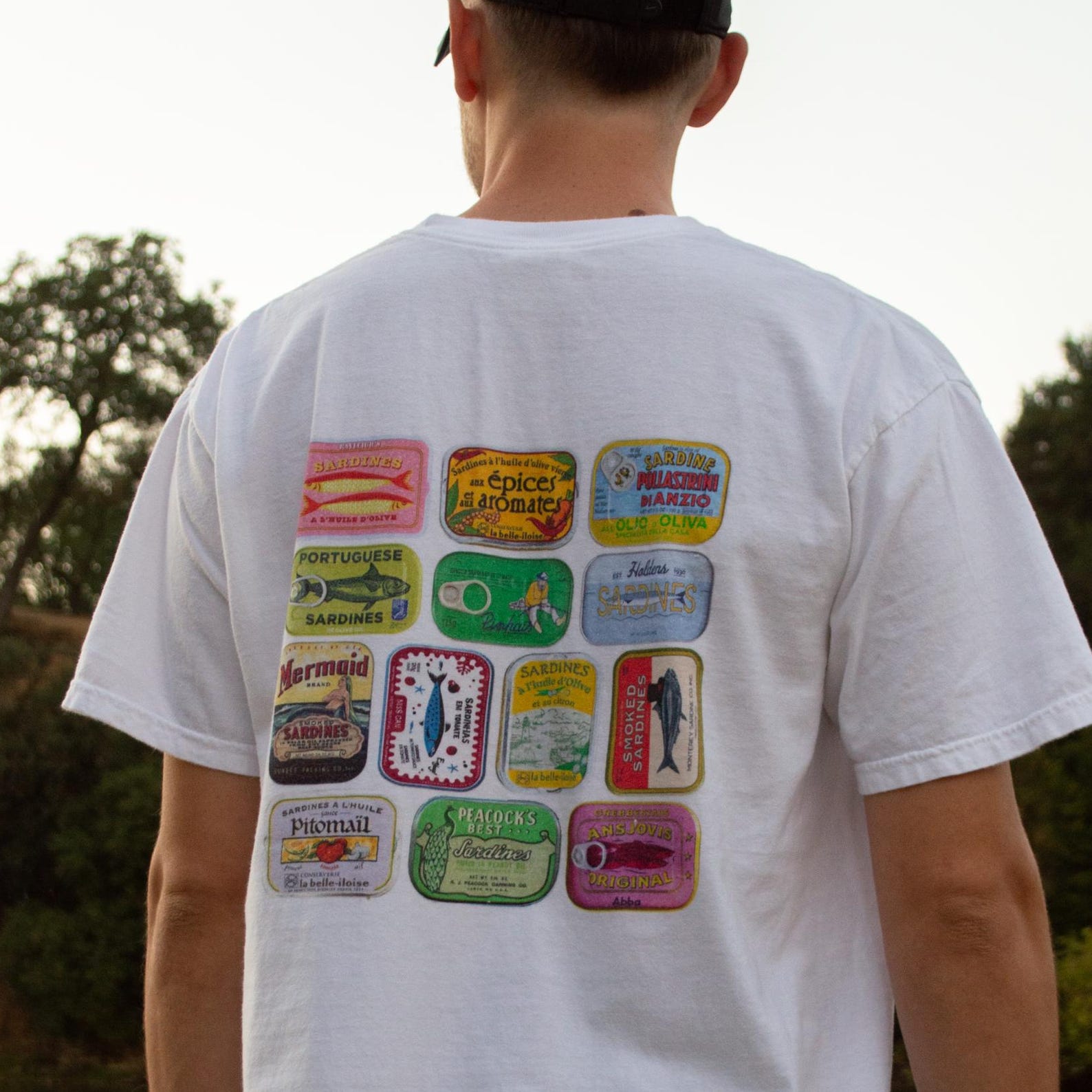 Beach T-Shirt, Skate Shirt, Surf Tee Sardine Shirt, Coastal Sardine Tee, Fisherman Graphic Unisex Tee, Surf Tee, 100% Cotton Comfort Colors XL