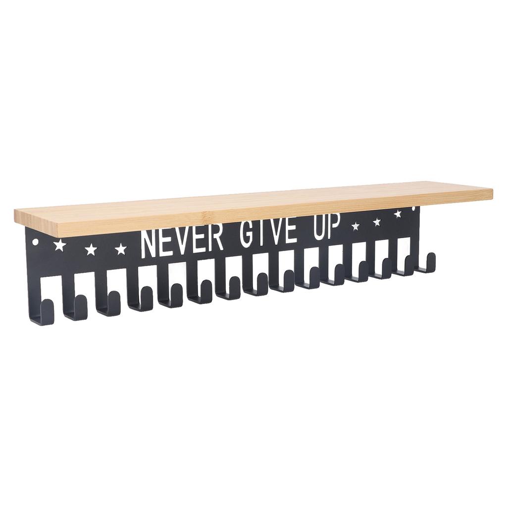 Metal Award Display Trophy Shelf Bamboo Trophy Shelf Metal Wall Mounted Medal Display Hanger
