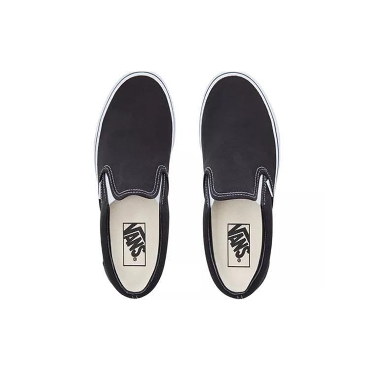 Vans Slip On Classics Lightweight Low Top Skateboard Shoes Unisex Black White VN000EYEBLK