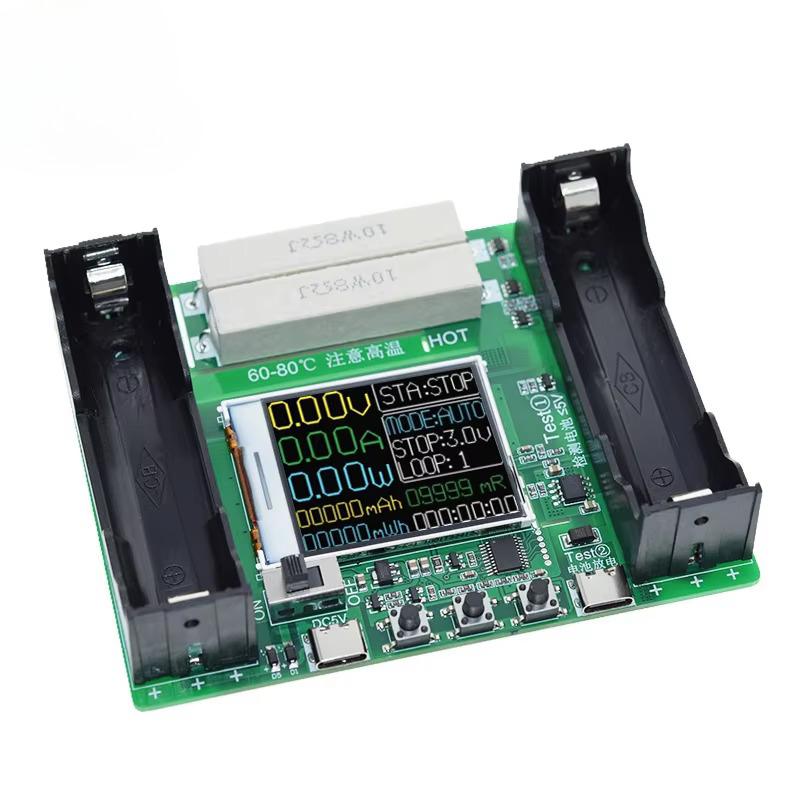 

18650 Емкость аккумулятора Type-C Тестер Модуль мАч МВтч Цифровой дисплей Измерение литиевых аккумуляторов Детектор мощности Тестер