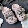 1 Set Faux  Diy Accessories  Elegant Bow Shoes Decor Suitable For Hole Shoes And Sandals Holidays Party Gifts