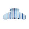 Hair Claw Colorful Striped Design Back Head Hair Clip Anti-slip Teeth Strong Grip Shower Hair Clamp Versatile Use Hair Accessory