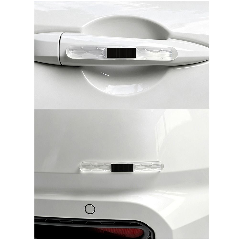 Colorful Dynamic Car Anti-collision Warning Light Waterproof Door Handle Protector Motorcycle Use