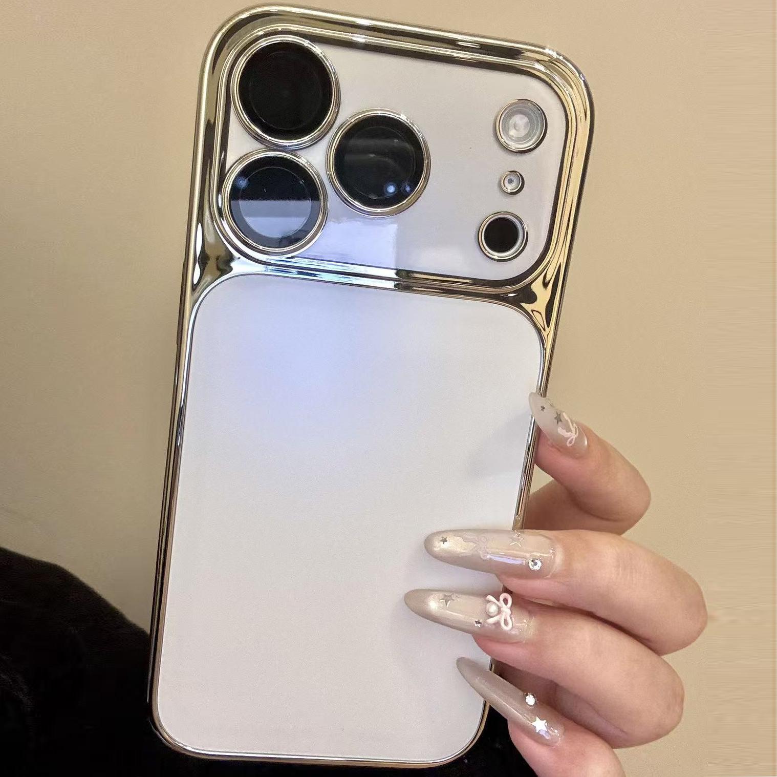 

Роскошный матовый чехол из закаленного стекла AG для защиты камеры для iPhone 17 16 15 Pro Max с гальваническим покрытием, противоударный бампер, жесткая задняя крышка For iPhone 17 оранжевый