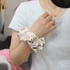 Satin Floral Scrunchies Colorful Hair Ropes Retro Embroidery Hair Scrunchies  Daily
