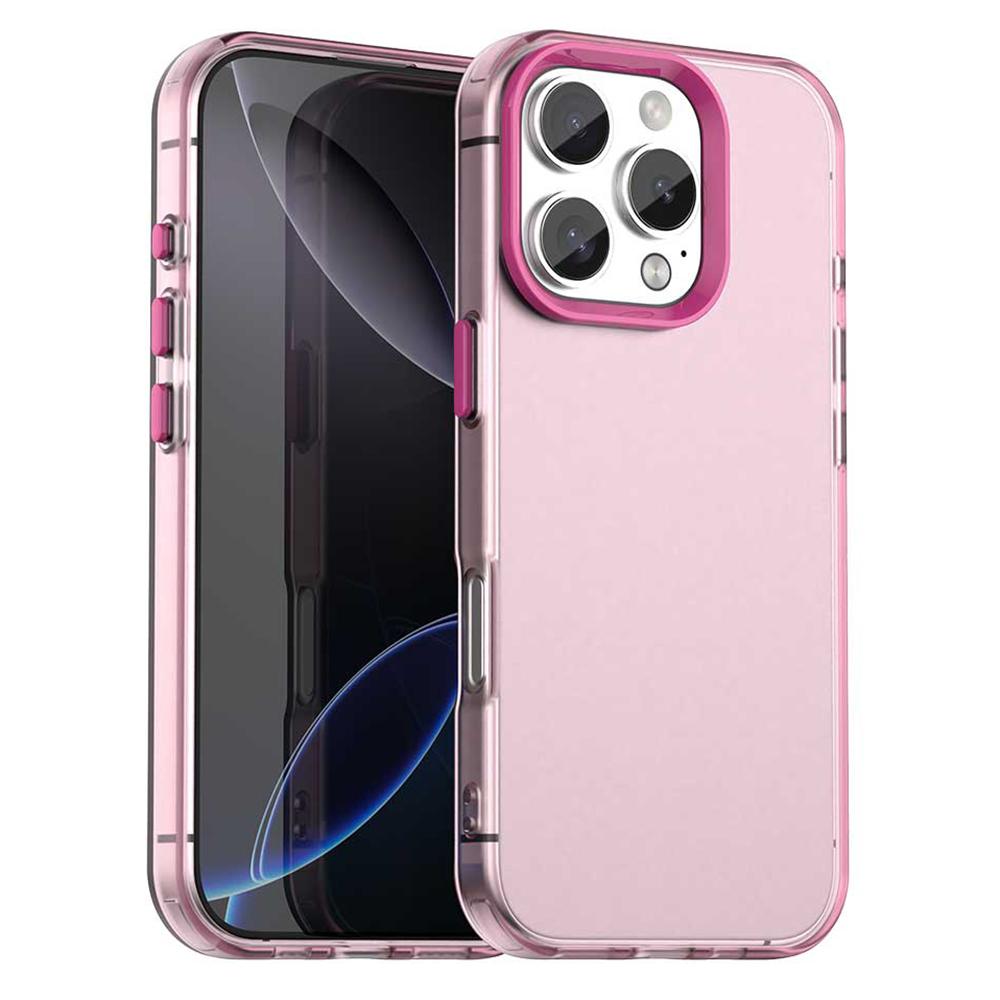 For iPhone 16 Pro Case PC+TPU+PET Matte Anti-Drop Phone Back Cover