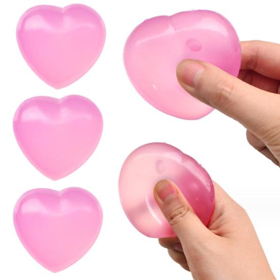 Color Changing Squeeze Toy Quick Recovery Anti-stress Lightweight Portable Heart-Shaped Decompression
